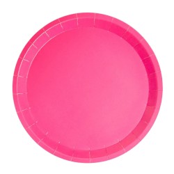 Platos Biodegradables de Cartón Rosa 20,5cm (10 Uds)