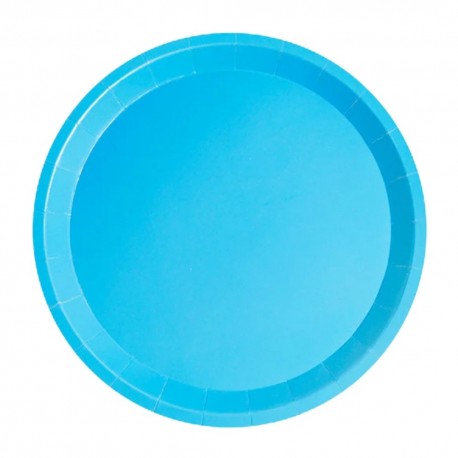 Platos Biodegradables de Cartón Azul 20,5cm (10 Uds)