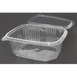 Envases de Plastico PET con Tapa para Alimentos - Tarrinas Plastico 370 cc